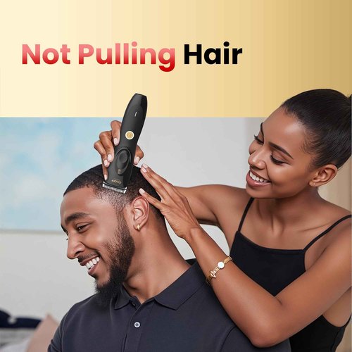 OLOV PROFESSIONAL Hair Clippers for Men, Cordless Hair Clipper Kit, Adjustable 4 Length Setting, 2-Speed Settings, Replaceable Ceramic Blade Heads, Rechargeable Hair Clippers for Family (Black)