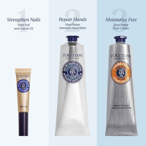 L'OCCITANE 15% Organic Shea Butter Foot Cream, Moisturizes, Soothes & Softens Feet, Repairs Cracked & Dry Heels, Fast Absorbing, Non-Greasy, Vegan