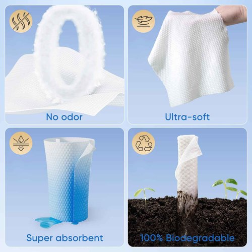 vammots Disposable Face Towels,Biodegradable Ultra Soft Washcloths for Sensitive Skin,Suitable for Facial Cleansing,Skin care and Makeup Removal,Lint-free,Trave,Daily Cleansing,300 Count