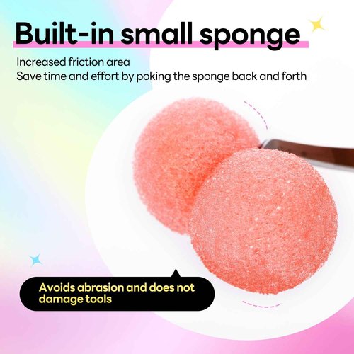 ACTROL Eyelash Extensions Tweezer Cleanser 1 Bottles Lash Tweezers Cleaning Tool for Lash Glue Remover with Sponge Pink Ball Eyelash Tweezer Liquid Supplies 30ml