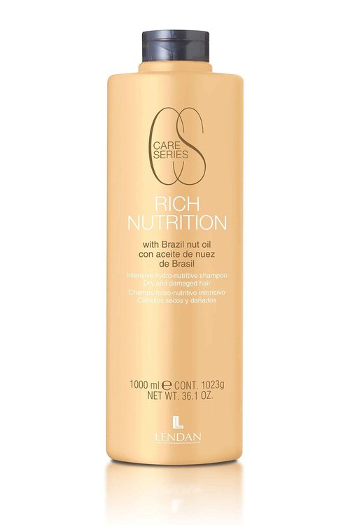 Lendan - Nourishing Shampoo - Rich Nutrition - 1000 ml - with Brazil Nut Oil - Deep Hair Hydration - Rebuilds the Hair Cuticle - Softer and Shinier Hair