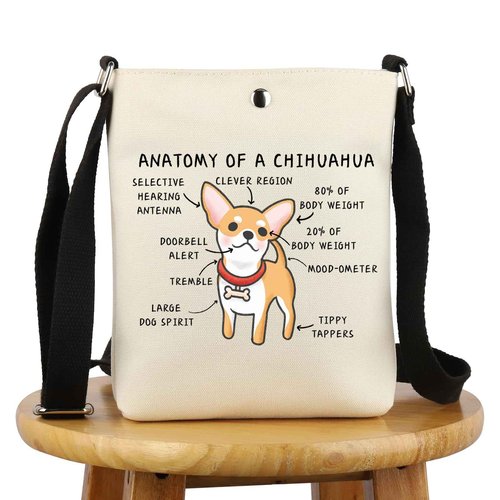 G2TUP Chihuahua Lover Anatomy Makeup Cosmetics Owner Zipper Travel Pouch