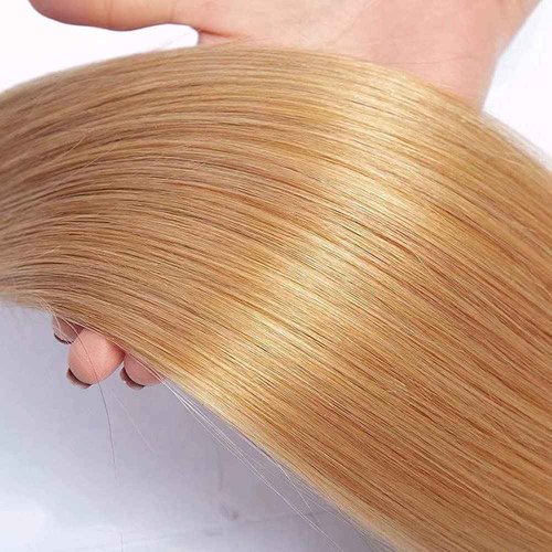 Honey Blonde Straight Bundles Human Hair T1B/27 Ombre Bundles Double Weft Brazilian Human Hair Sew-In Weave Extensions 18 20 22 Inch（Black Ombre Honey Blonde）