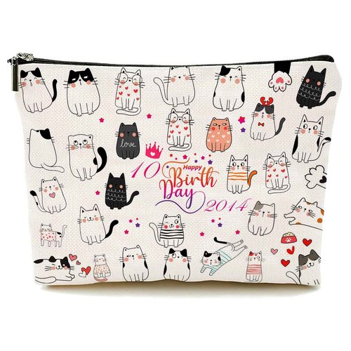 Durfk 10th Birthday Gifts for Girls, Birthday Gifts for 10 Year Old Girls Ideas, 10th Birthday Decorations Makeup Bags for Her, Sister, Daughter, Niece