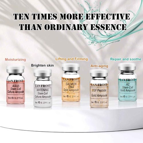 BB Facial Glow Starter Kit Serum Hyaluronic Acid Essence Skin Care Set 0.27oz 12 Vials, Skin Care Serum for Face BB Radiance Facial Kit
