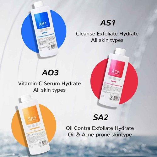 Elvenstars Hydrate Solution for Facial Machine Hydrogen Oxygen Professional, AS1 SA2 AO3 Solution Serums for Hydration Face Cleaning, Face Skin Care, Hydrating, Exfoliate 400ml/6pcs