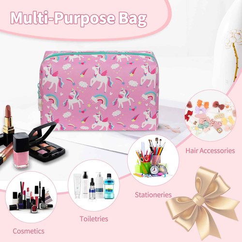 onemoky Small Makeup Bag for Girls, Cute Makeup Bag Travel Makeup Organizer Bag, Birthday Gifts for Girls 4 5 6 7 8 9 10 11 12 13 14 15 16 Years Old, Graduation Gifts for Teen Sister Daugther Friend