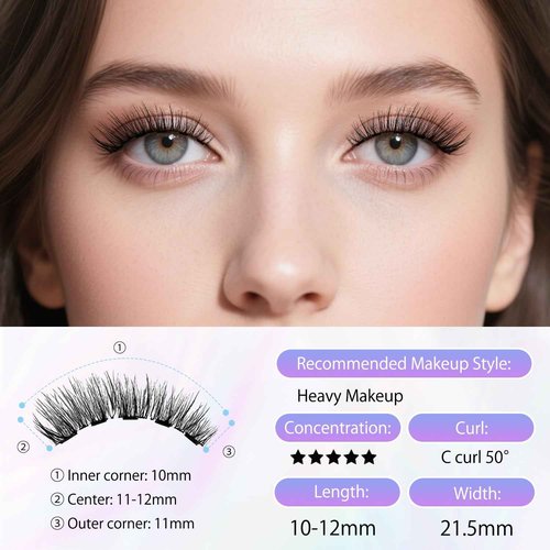 WITIFIG 2025 Magnetic Eyelashes 4 Pairs Kit 3D Natural Reusable Lashes with Applicator, No Glue Eyeliner Needed, Waterproof & Hypoallergenic False Eyelashes for Daily/Party/Wedding (1)