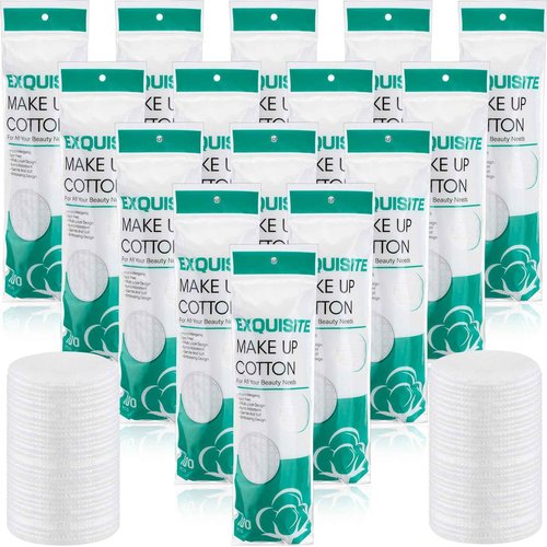 Maxcheck 1500 Pcs Cotton Rounds Bulk Exfoliating Rounds for Face Makeup Remover Cotton Facial Pads for Face Makeup Removal Toner Pads