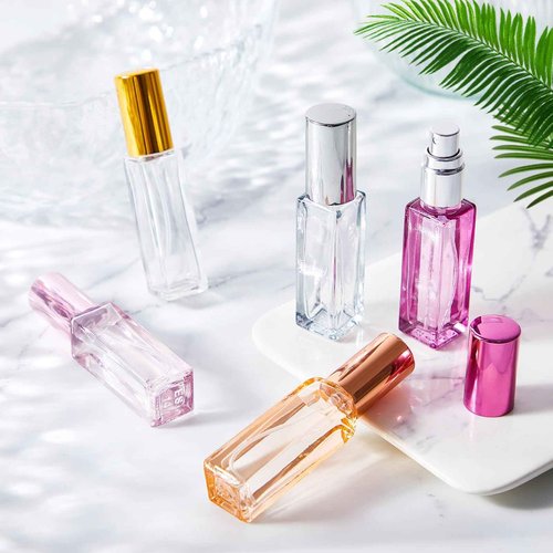 Singhoow 40 Pcs 10ml Perfume Travel Refillable, Mini Cologne Perfume Bottles Empty, Portable Sprayer for Travel Size Spray Bottle Pocket Glass Spray Bottles Toiletries Sample Dispenser