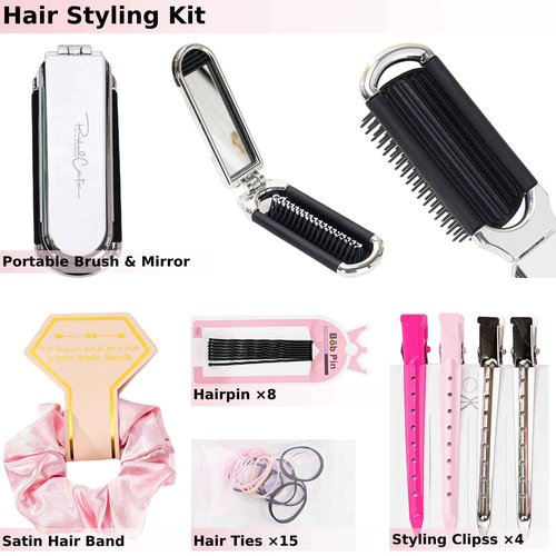 Wedding Day Emergency Kit for Bride, 39 Pc Essential Items for Brides Daily Use Women Wedding Gift, Travel Kit Personal Care Survival Set with Bride Makeup Bag - Wedding Emergency Kit Supplies (Pink)