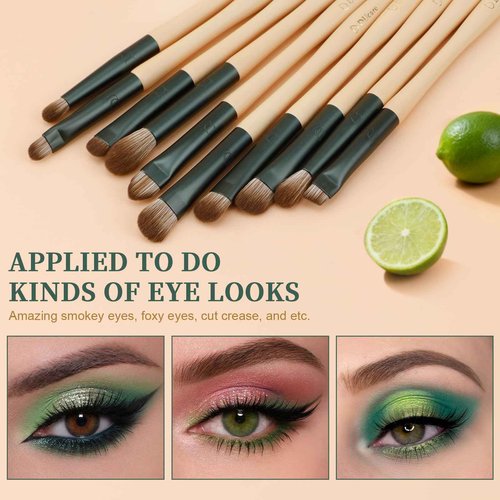 DUcare Christmas Makeup Gift Set 18PCS,with 14pcs Makeup Brush Set 3Pcs Makeup Sponges 1PC Cosmetic Bag for Foundation Blending Powder Blush Concealers Eye Shadows
