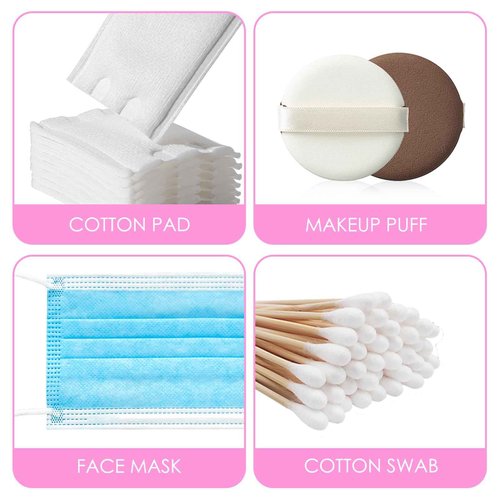 Adorila 6 Pack Travel Cotton Swab Qtip Holder, Portable Hair Tie Organizer with Lid, Flosser Dispenser, Lightweight Storage Organizer for Bathroom Vanity Countertop