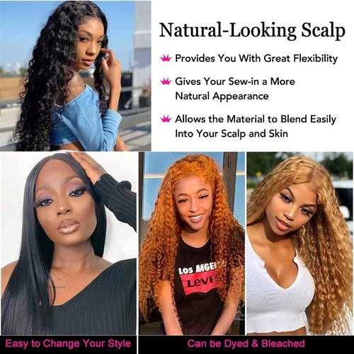 Brazilian Kinky Curly 4x4 Lace Closure 100% Unprocessed Human Virgin Hair Pre Plucked Jerry Curly Pre-Plucked Hairline Frontal Closure Natural Black With Baby Hair (14inch, curly closure)
