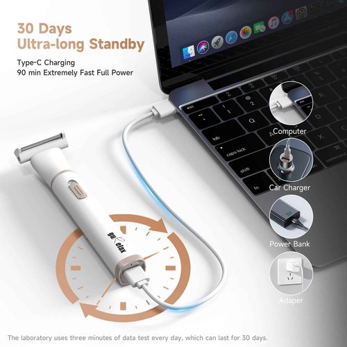 Electric Razors for Women, 4 in 1 Cordless Portable Rechargeable Womens Electric Shaver for Legs Face Eyebrow Nose Pubic Hair Bikini Trimmer, Painless Body Hair Remover by Gurelax