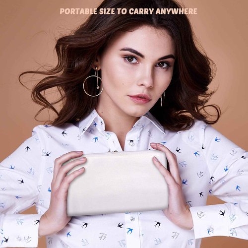Weewooday 12 Pieces Blank Canvas Makeup Bags with Bottom Handle Bulk Sublimation Zipper Pouch Canvas Cosmetic Bags for Women Student Thanksgiving Christmas DIY Craft Travel Toiletry Pencil(White)