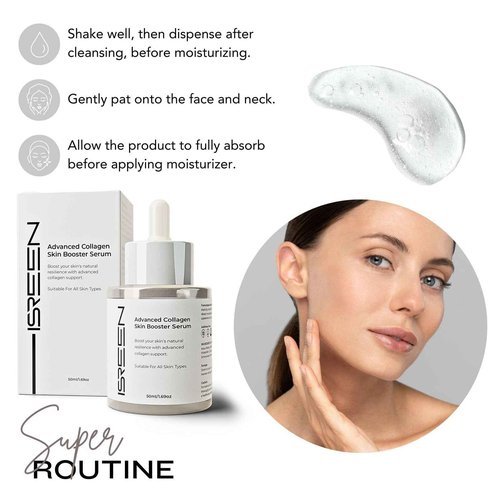 Advanced Collagen Serum Korean for Skin Booster | Dermatologist Tested with Hyaluronic Acid, Niacinamide & Ginseng |Korean Serum for Face Anti Aging Elasticity & Radiance for All Skin | 50ml