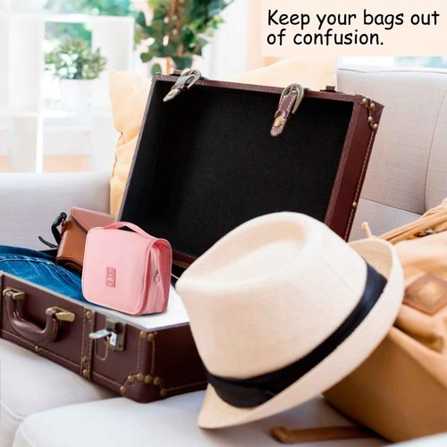 Motroce Foldable Hanging Travel Toiletry Bag,Waterproof Portable Travel Bags, Multifunction Travel Makeup Cosmetic Bag Organizer with Hanging Hook (Pink)