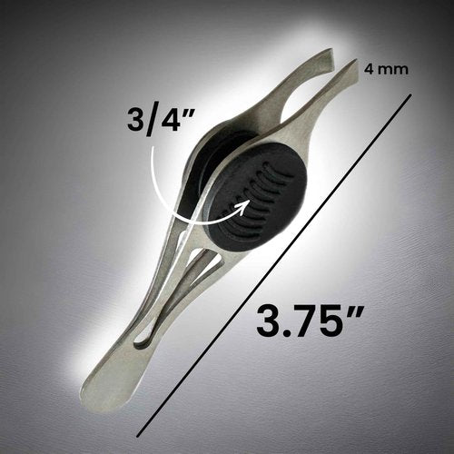 2 ALAZCO Professional Comfort Hold Soft Grip Non-Slip Stainless Steel Slanted Tip Eyebrow Tweezers Facial Hair Removal Ingrown Brows Slant Tweezer Women Men