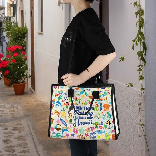 WZMPA Hawaii Vacation Travel Bag - Hawaiian Gifts I Don't Need Therapy I Just Need To Go Makeup Zipper Pouch Bag Trip Merchandise
