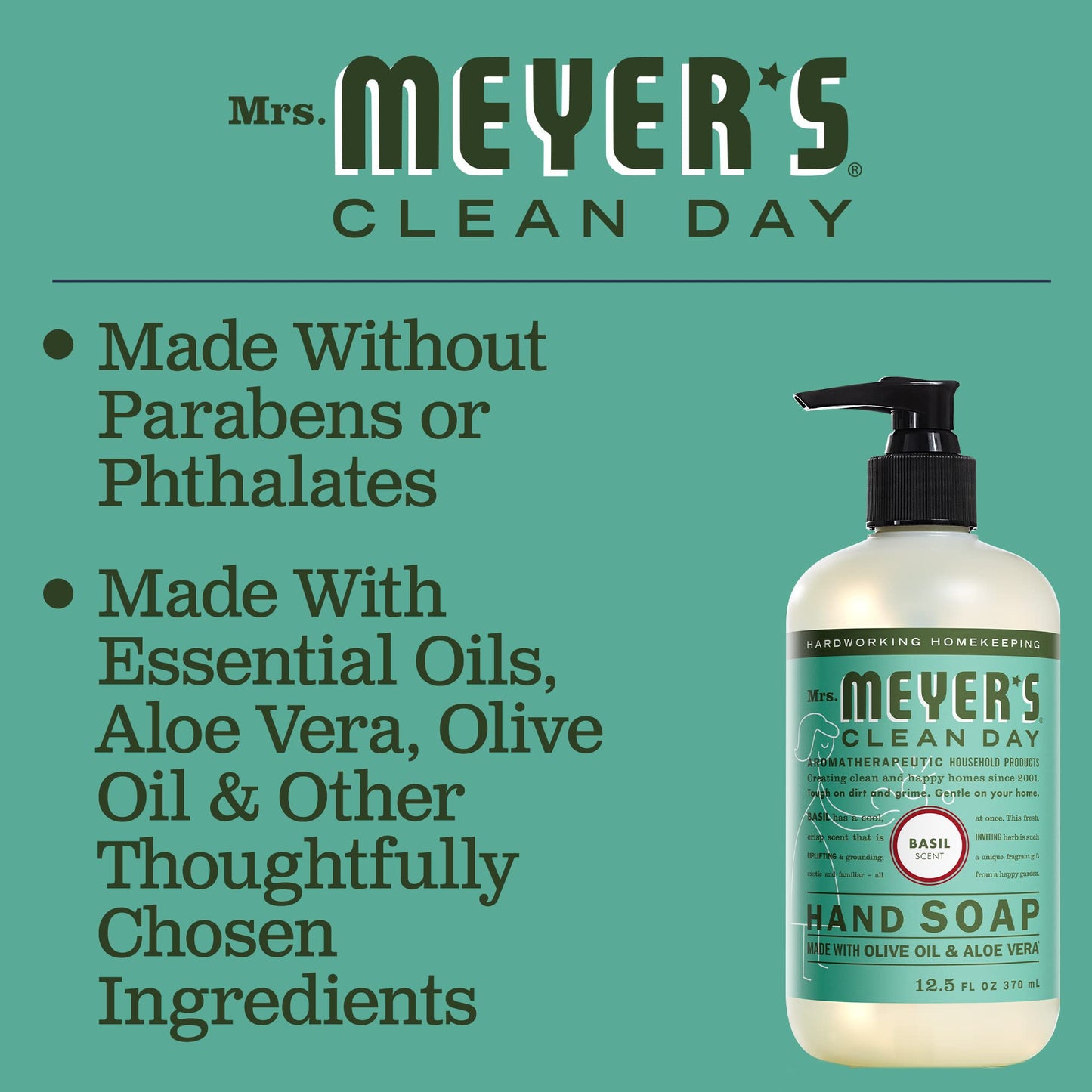 MRS. MEYER'S CLEAN DAY hand soap Scent Variety Pack, (Peppermint + Iowa Pine + Orange Clove)