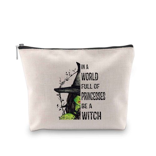 GJTIM Wicca Witchcraft Gift Witch Travel Makeup Bag - 'Be A Witch' Zipper Bag