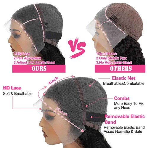 Smabuity Bob Wigs Human Hair 13x4 HD Lace Front Bob Wig Human Hair Short Straight Frontal Glueless Wigs for Black Women Pre Plucked with Baby Wig Side Part 180 Density 12 Inch D