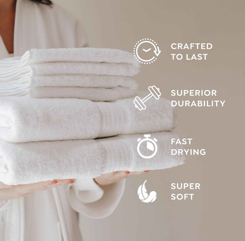 1888 Mills 8 Pack Premium Washcloth Set, True Classics Premium Cotton Blend, Super Soft and Highly Absorbent Washcloths for Bathroom, Hotels, Spa and Gym, Taupe