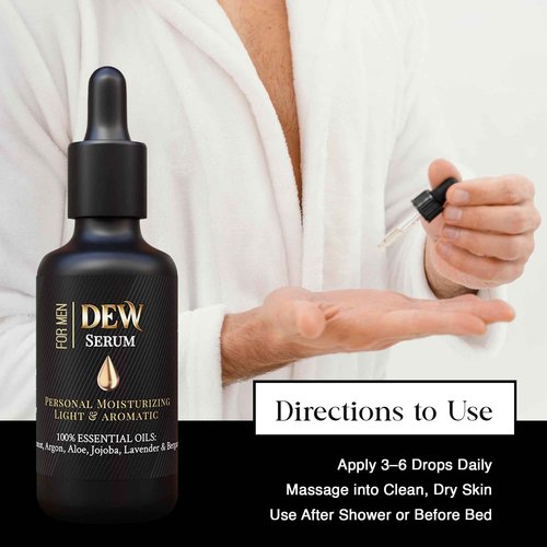 Dew Serum Penile Moisturizer Serum for Dry Skin - Dermatologist Approved - Essential Oils Help Relieve Soreness, Itching 1 Ounce