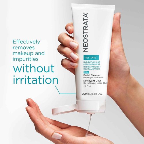 NEOSTRATA PHA Facial Cleanser Gentle Gel Facial Wash Soap-free Fragrance-free For Sensitive and Reactive Skin Types, 6.8 Fl Oz (Pack of 1)