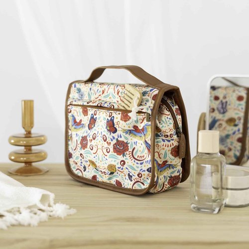 Grupo Erik Frida Kahlo Travel Toiletry Bag | Flower Hanging Toiletry Bag with Swivel Hook, 100% Waterproof | Cosmetic Pouch