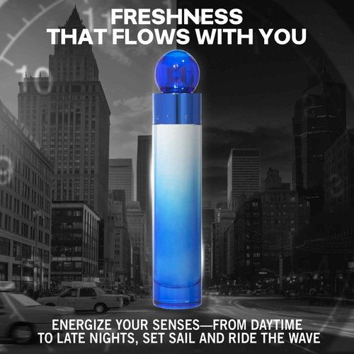 Perry Ellis 360° Very Blue Eau De Toilette Spray for Men - Mens Cologne, Long Lasting Perfume, EDT, Fragrance with Notes of Bergamot, Pear & Musk - 3.4 fl oz (100 mL)