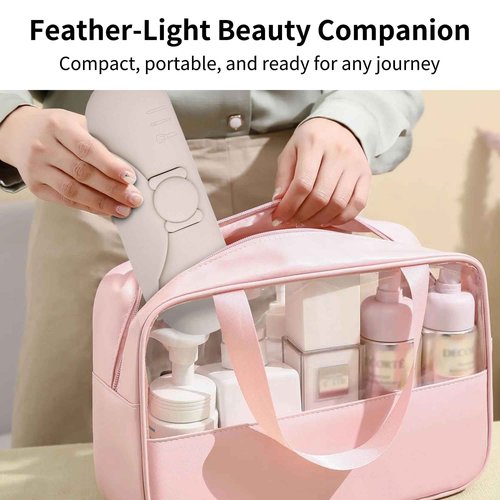 DivaDwell Depot Silicone Makeup Brush Holder with Cleaning Pad - Travel Brush Organizer Case, Magnetic Closure Waterproof Cosmetic Bag for Easy Storage & On-the-Go Cleaning (9.05 Inch)
