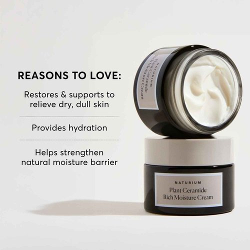 Naturium Plant Ceramide Rich Moisture Cream, Hydrating & Anti-Aging Skincare, 1.7 oz
