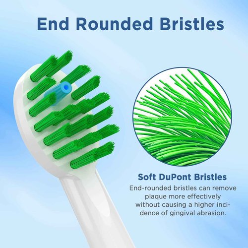 Replacement Toothbrush Heads for All Waterpik Sonic Fusion Models (SF-01, SF-02, SF-03, and SF-04 Series), Compact, with Covers, 10 Count, White