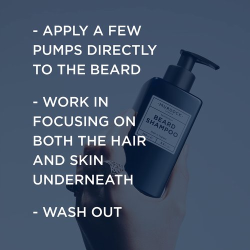 Murdock London Beard Shampoo for Men – Sulphate-Free, pH-Balanced Natural Beard Wash for Softening, Beard-Druff Prevention & Skin Comfort – Barber-Approved, Natural Oils for Hydration (8.5 fl. oz.)