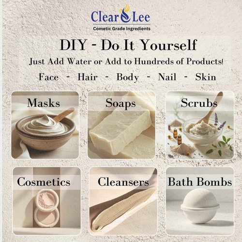 ClearLee Kaolin Clay Cosmetic Grade Powder - 100% Pure Natural Powder - Great For Skin Detox, Rejuvenation, and More - Heal Damaged Skin - DIY Clay Face Mask (5 LB)