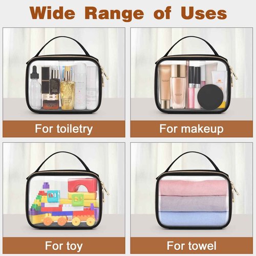 Wedama Hanging Travel Toiletry Bag with Jewelry Organizer Compartment+TSA Toiletry Bag 2 Pack Makeup Bag for Travel Business Trips Camping Bathroom