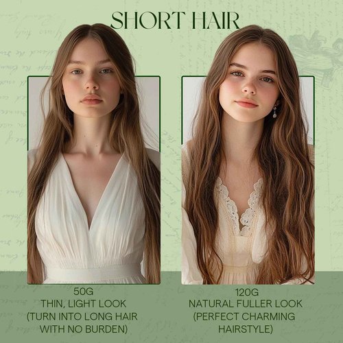 RUNATURE Blonde Clip in Hair Extensions Real Human Hair, Short Hair Extensions Clip Ins, Remy Human Hair Clip in Extensions, Natural Looking, 10 Inch 80g 7pcs #16P24 Golden Blonde Highlight