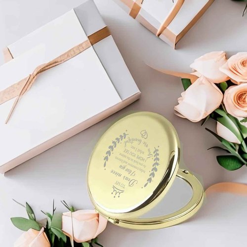 Soulpetals Niece Gifts Compact Mirror for Niece from Aunt to My Niece Makeup Mirror Birthday Gifts for Niece from Auntie Uncle Gifts for Niece Birthday Christmas