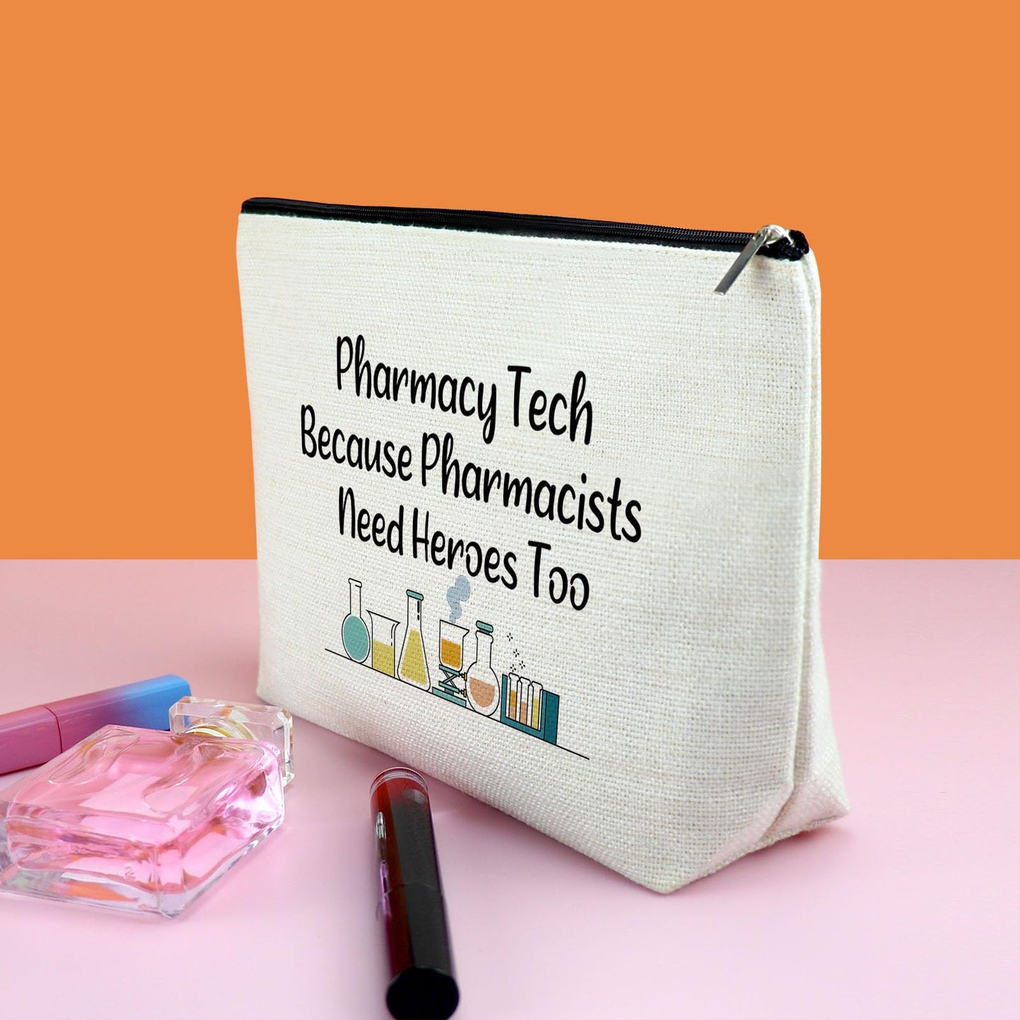 Pharmacy Technician Gifts Pharmacist Gifts for Women Makeup Bag Medical School Graduation Birthday Gift for Nurse Pharmacy Student Rx Cosmetic Bags Thank You Christmas Gift for Pharmacist Travel Pouch