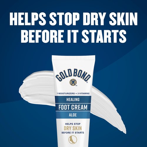 Gold Bond Healing Foot Cream, 4 oz. (Pack of 4), With Aloe, Nourishes & Softens For Healthier Looking Feet
