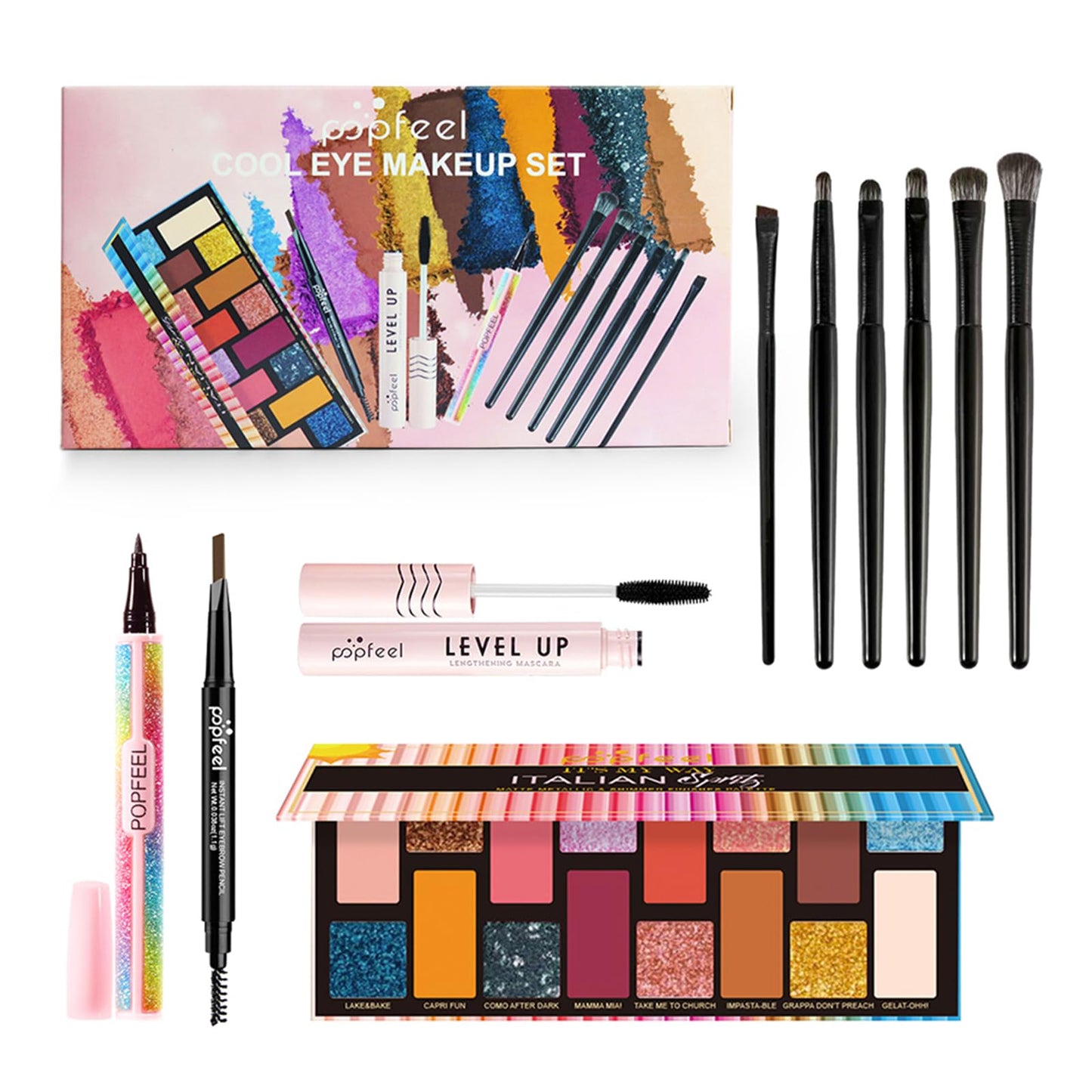 FantasyDay All in One Professional Makeup Kit for Women Girls Holiday Makeup Gift Sets Xmas Essential Bundle Include Eyeshadow Palette Lipstick Blush Concealer Eyeliner Mascara Brush Eyebrow Pencil