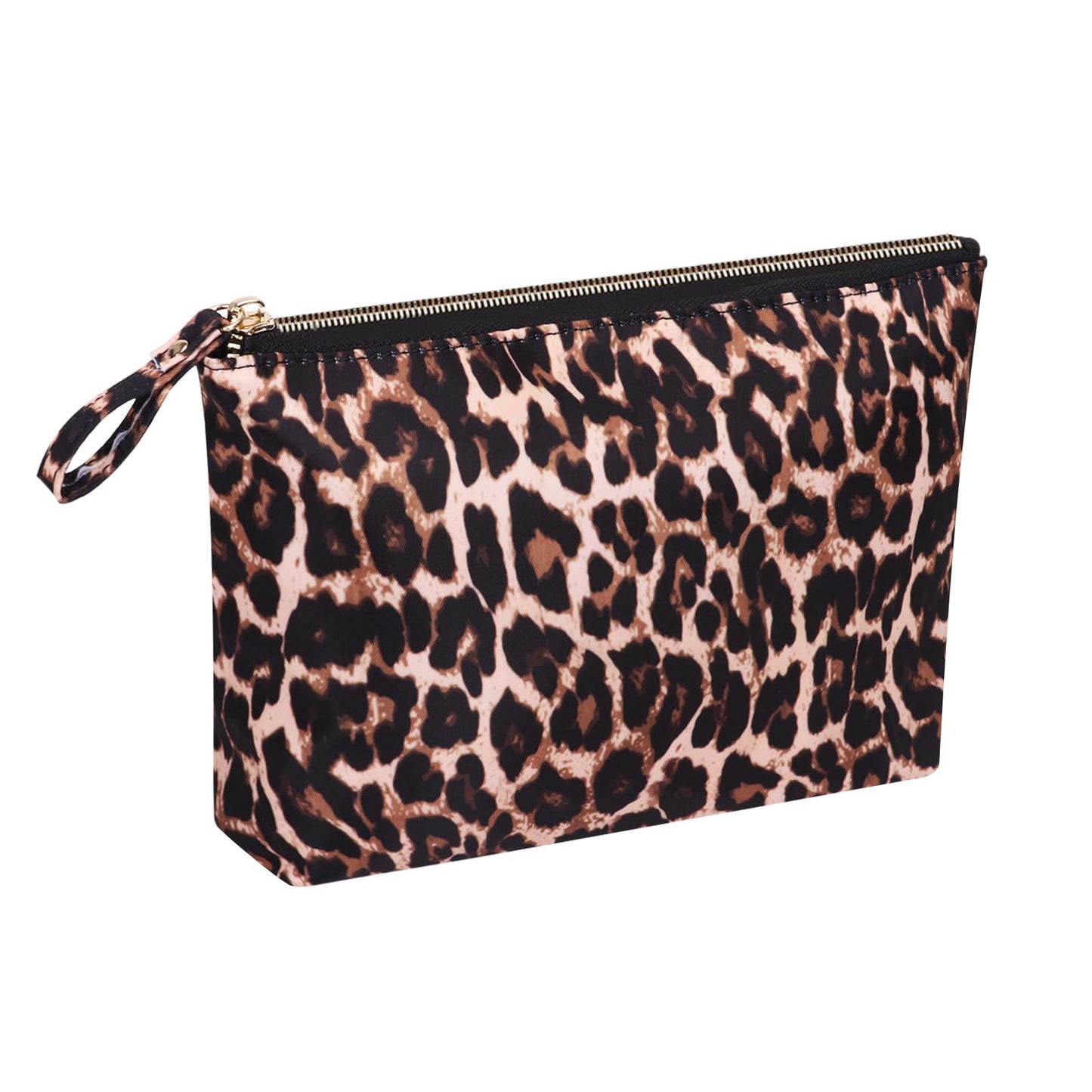 HAWEE Makeup Bags for Purse Zipper Cosmetic Pouch Large Travel Make Up Organizer Tool Pouch for Women, Leopard