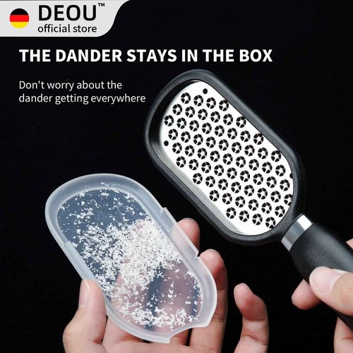 DEOU Metal Foot File SStainless Dead Skin Callus Remover for Dead Skin Professional Secure Foot Scrubber Heel Scraper Cracked Heels Repair Pedicure Tools for feet