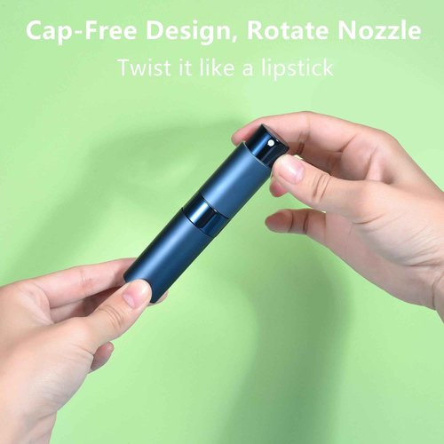 Yikimyfo 5 Pcs Travel Perfume Atomizer Refillable, 8ml/0.27oz Portable Mini Cologne Spray Bottle Travel Size Perfume Refill Bottle with Fine Mist Atomizer and Tool