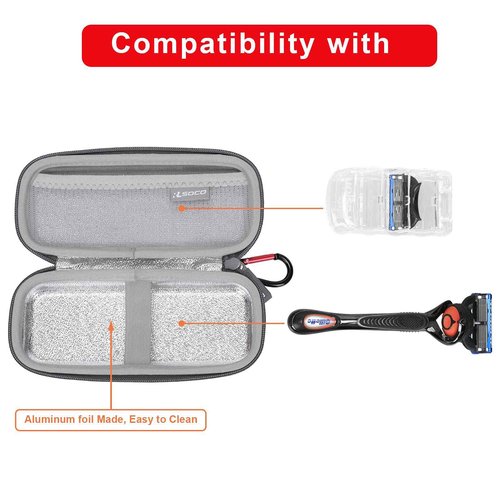 RLSOCO Case for Razors,Hard Case Compatible With Gillette Fusion5 & Proglide Shield Men's Razor (Bag Only)
