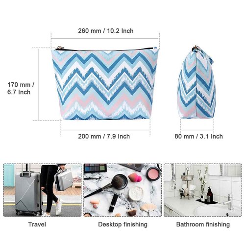 Kamo Makeup Bags - Cosmetic Bag for Women Zipper Pouch Travel Cosmetic Organizer Travel bags for toiletries Pencil case