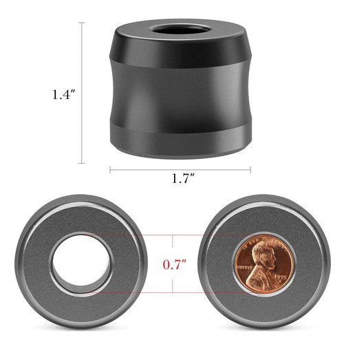 Linkidea 4 Pack Safety Razor Stand, Opening Dia 0.7" (18.5mm) Aluminum Alloy Men's Shaving Stand for Bathroom Countertops Compatible with Merkur 34HD, Gillette Fusion 5 ProGlide (Dark Grey)