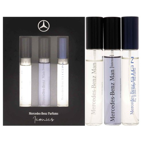 2022 Discovery Coffret Gift Set by Mercedes-Benz - Perfumes for Men - Contains 5 ml of Man, Man Intense, and Sign - Aromatic Woody Spicy Scents - Evokes Power and Sensuality of Gentlemen - 3 pc